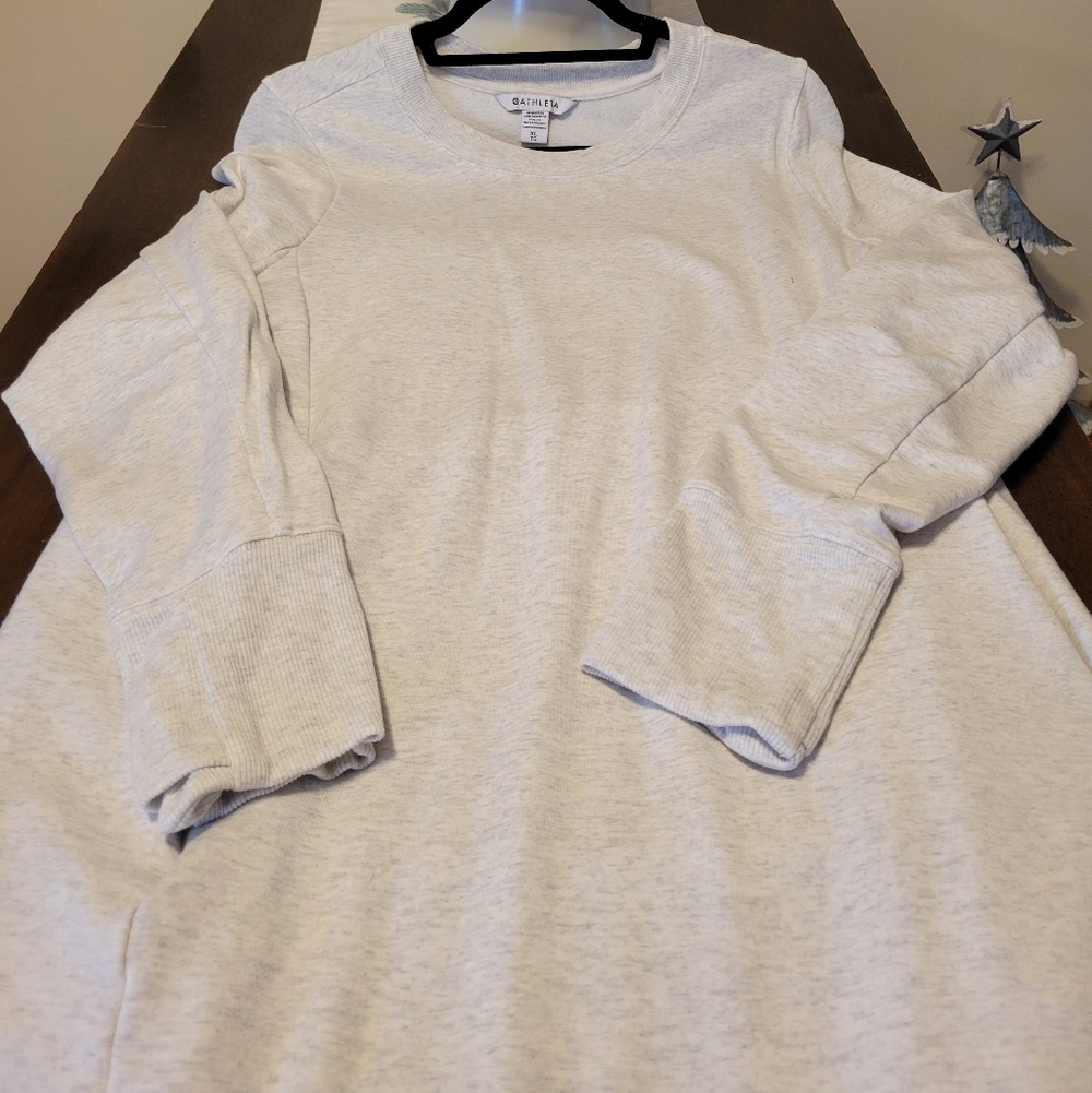 Athleta Coaster Luxe Sweatshirt Dress - Grey Heather - XL